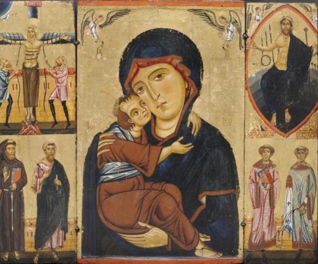 Madonna and Child with Saints  ca. 1230 by Berlinghiero    Cleveland Museum of Art 1966.237